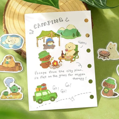BGM Foil Flake Sticker Narikiri Animal - Puppy Explorers - Flake Stickers