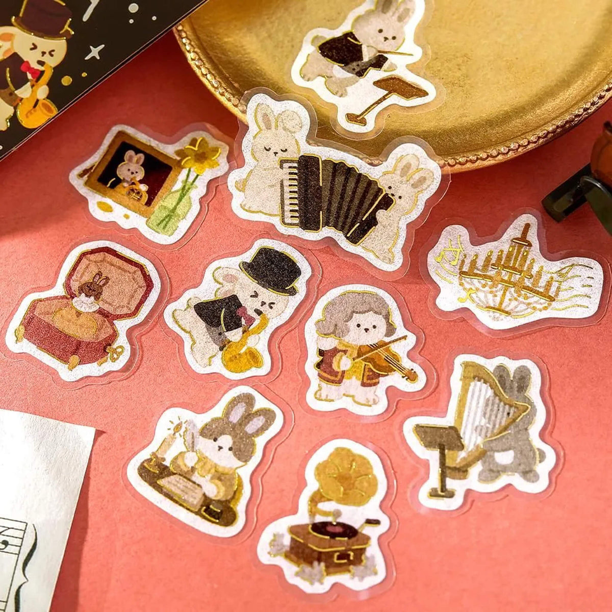 BGM Foil Flake Sticker Narikiri Animal - Rabbit Orchestra - Flake Stickers