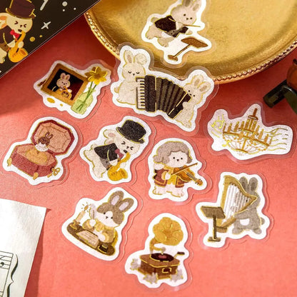 BGM Foil Flake Sticker Narikiri Animal - Rabbit Orchestra - Flake Stickers
