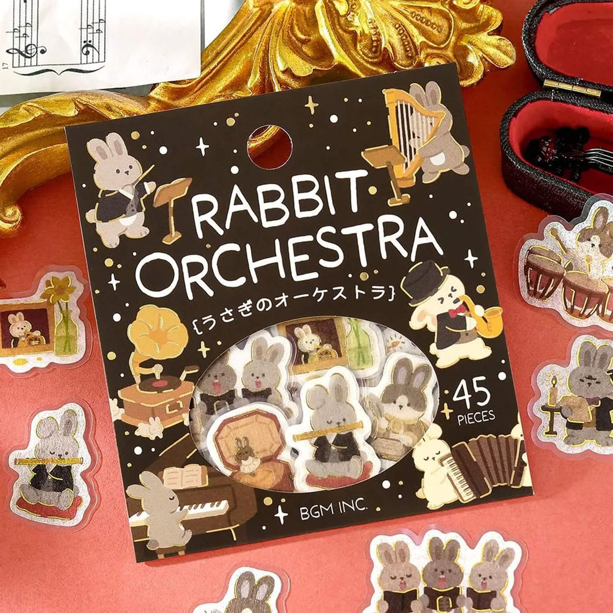 BGM Foil Flake Sticker Narikiri Animal - Rabbit Orchestra - Flake Stickers
