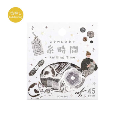 BGM Foil Flake Sticker Otome no Hitotoki - Knitting Time - Flake Stickers