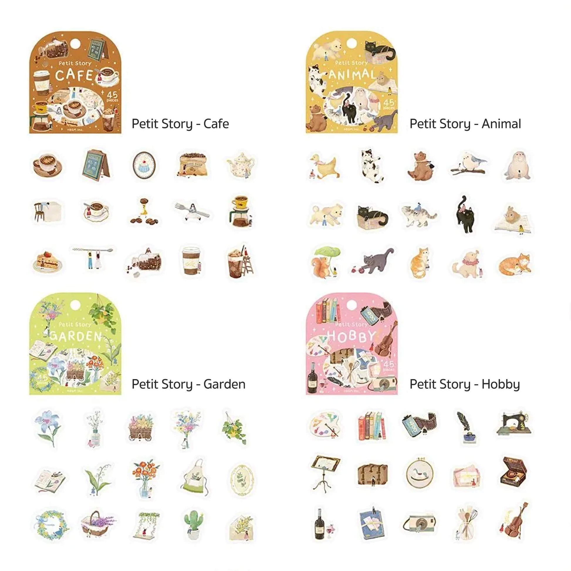 BGM Foil Flake Sticker Petit Story - Garden - Flake Stickers