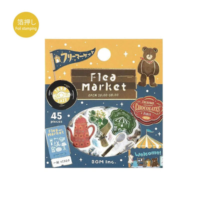BGM Foil Flake Sticker Retro Sansaku - Flea Market - Flake Stickers