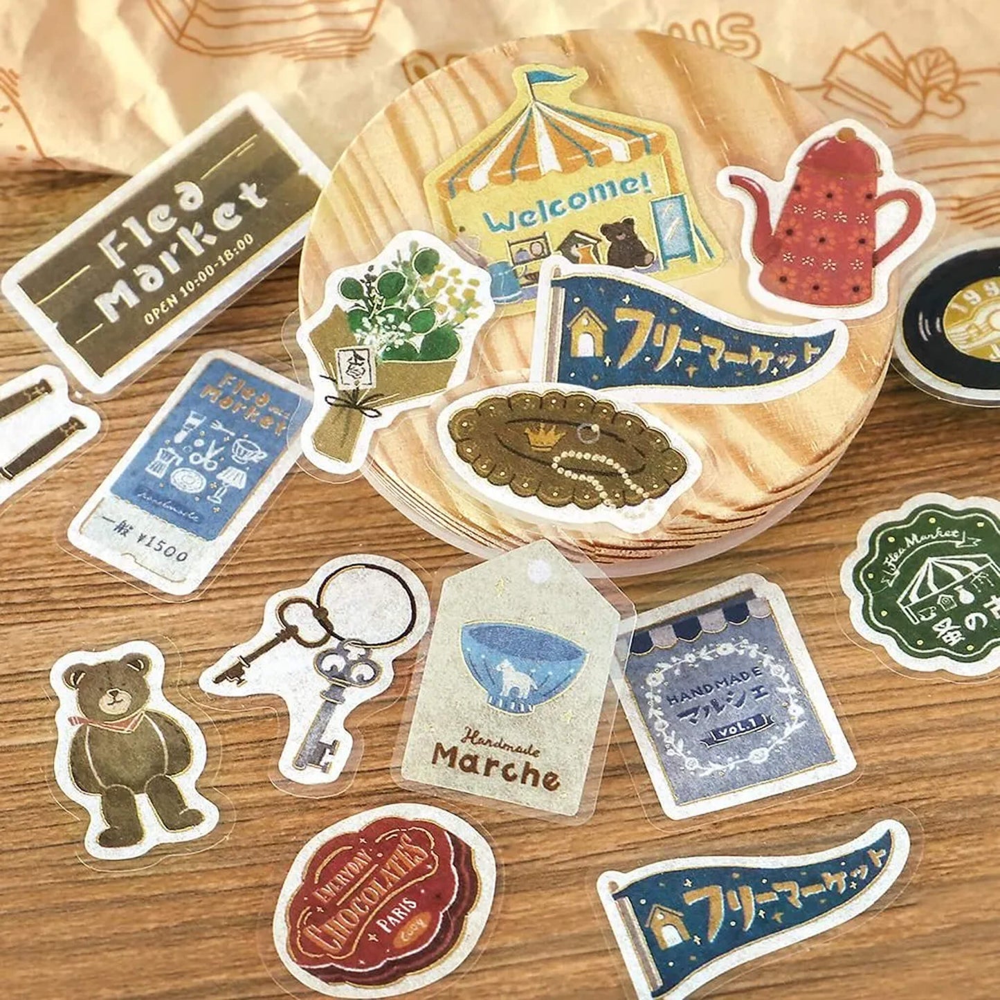 BGM Foil Flake Sticker Retro Sansaku - Flea Market - Flake Stickers