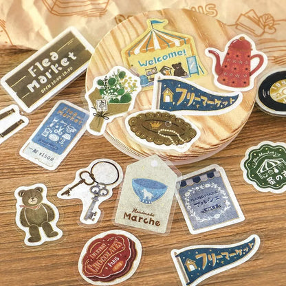BGM Foil Flake Sticker Retro Sansaku - Flea Market - Flake Stickers