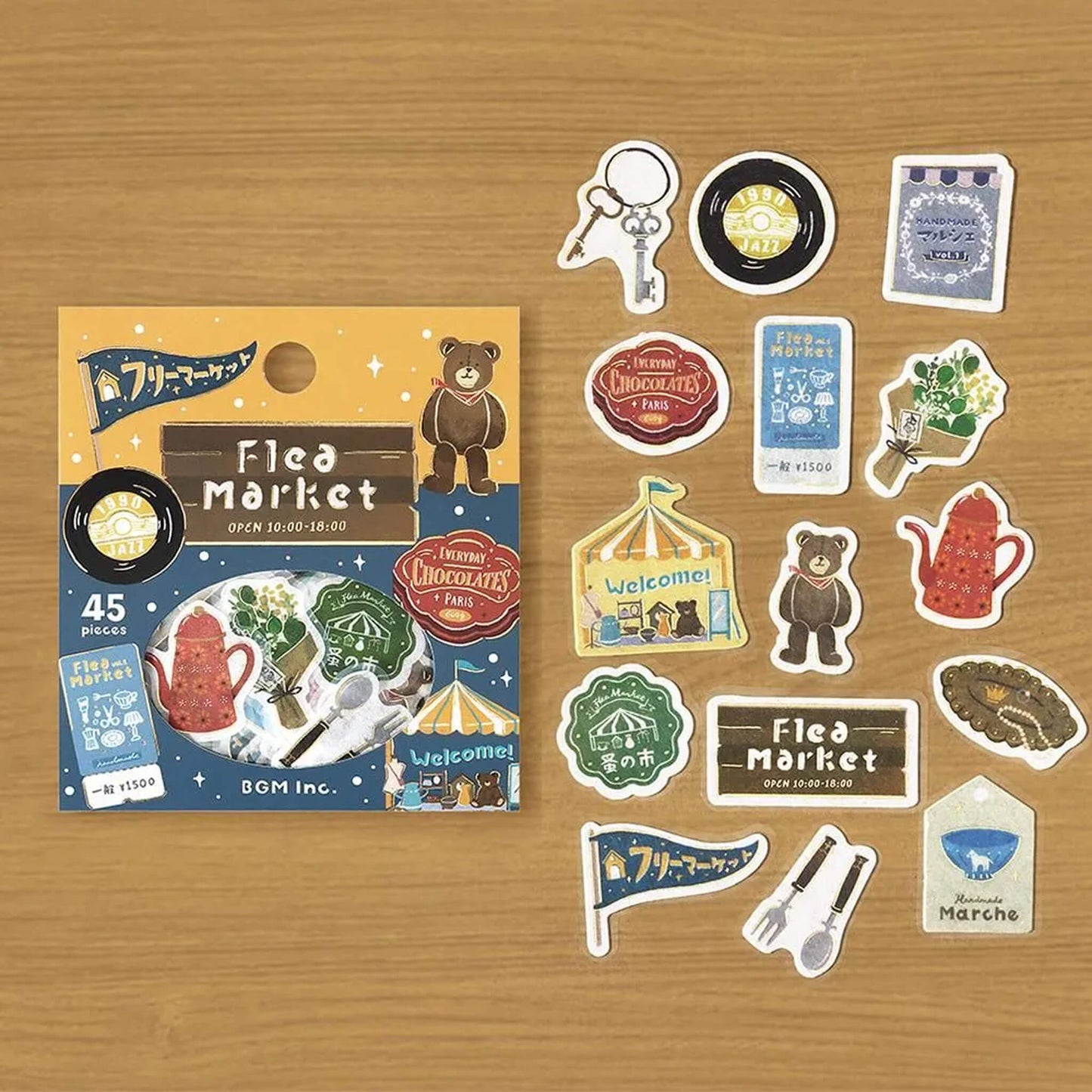 BGM Foil Flake Sticker Retro Sansaku - Flea Market - Flake Stickers