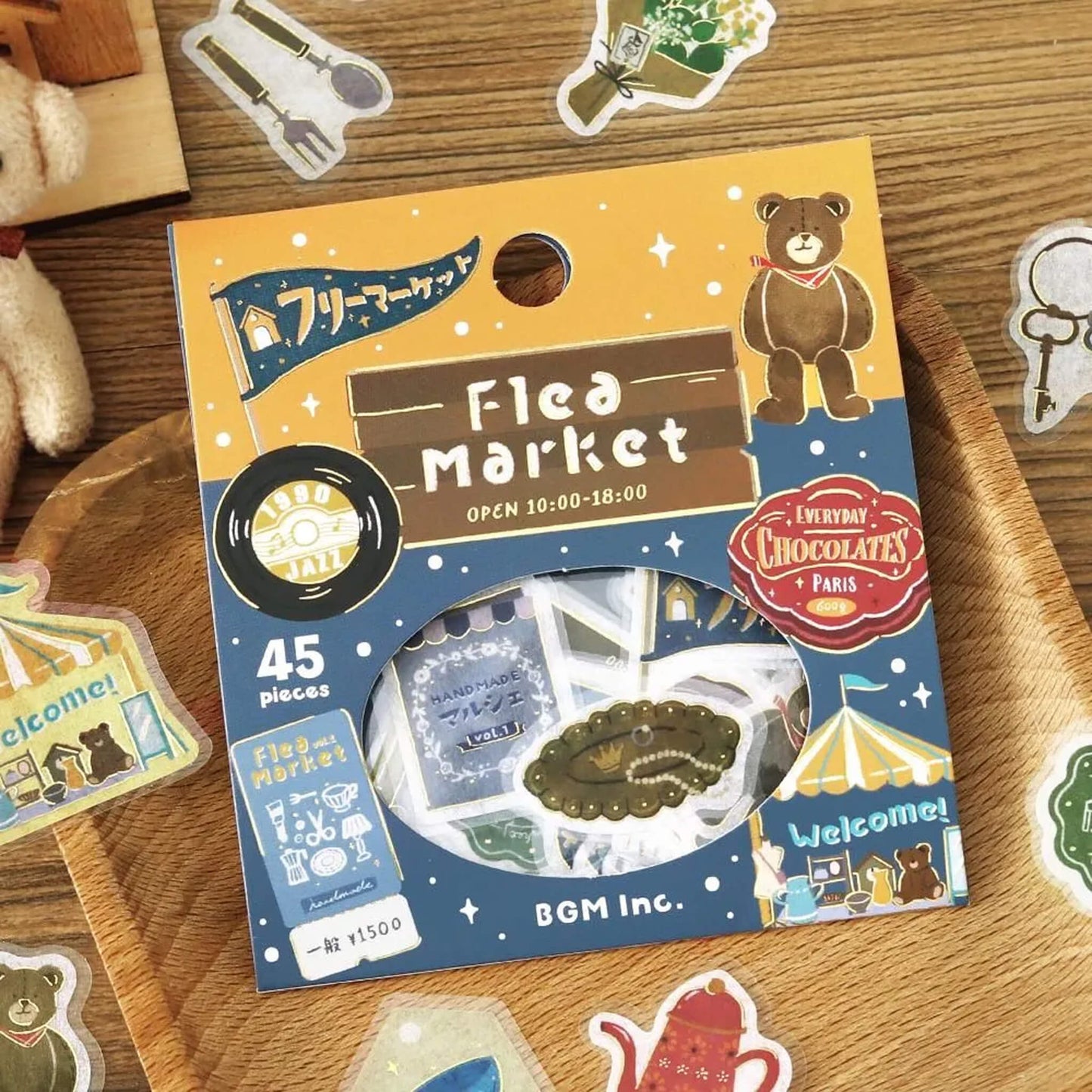 BGM Foil Flake Sticker Retro Sansaku - Flea Market - Flake Stickers