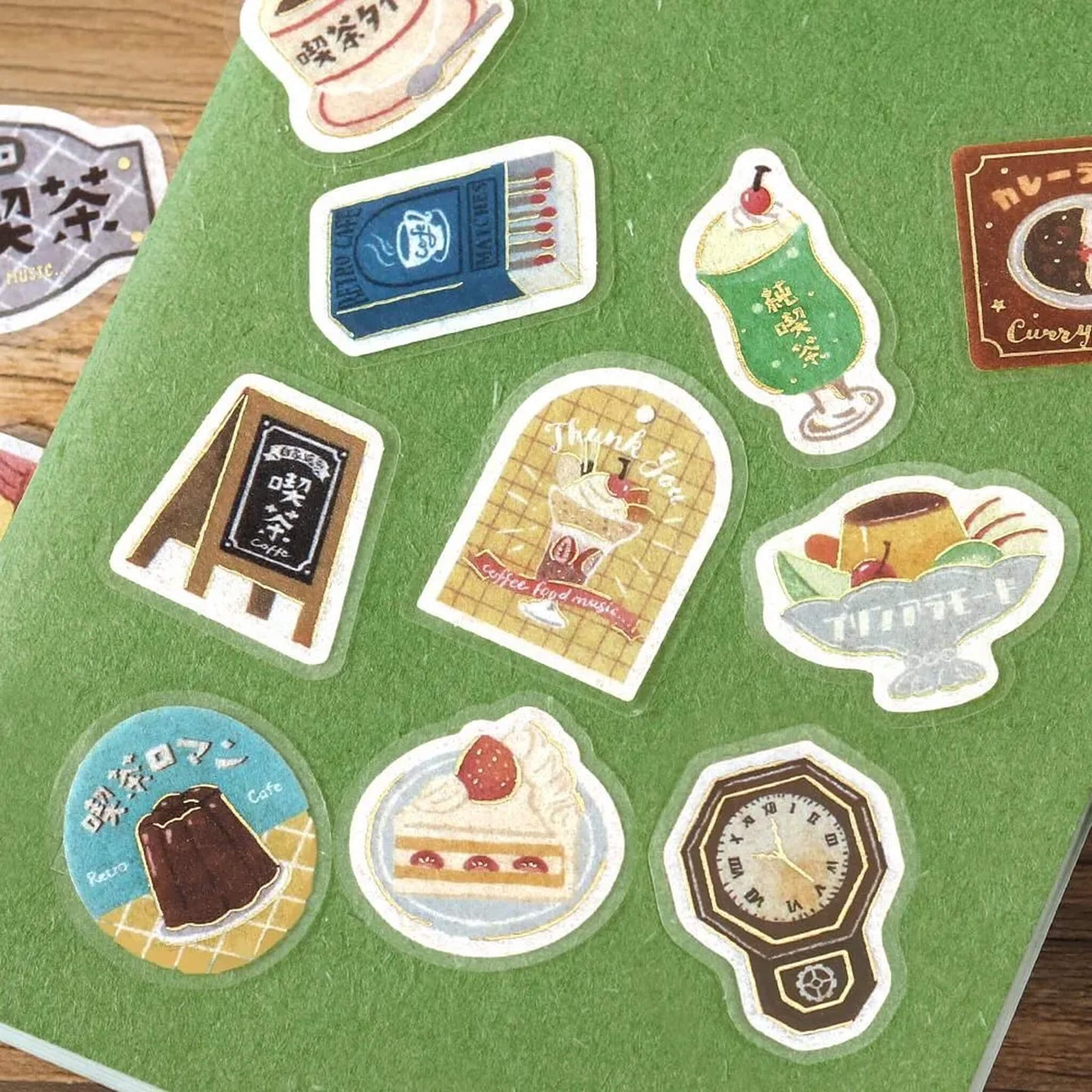 BGM Foil Flake Sticker Retro Sansaku - Kissaten - Flake Stickers