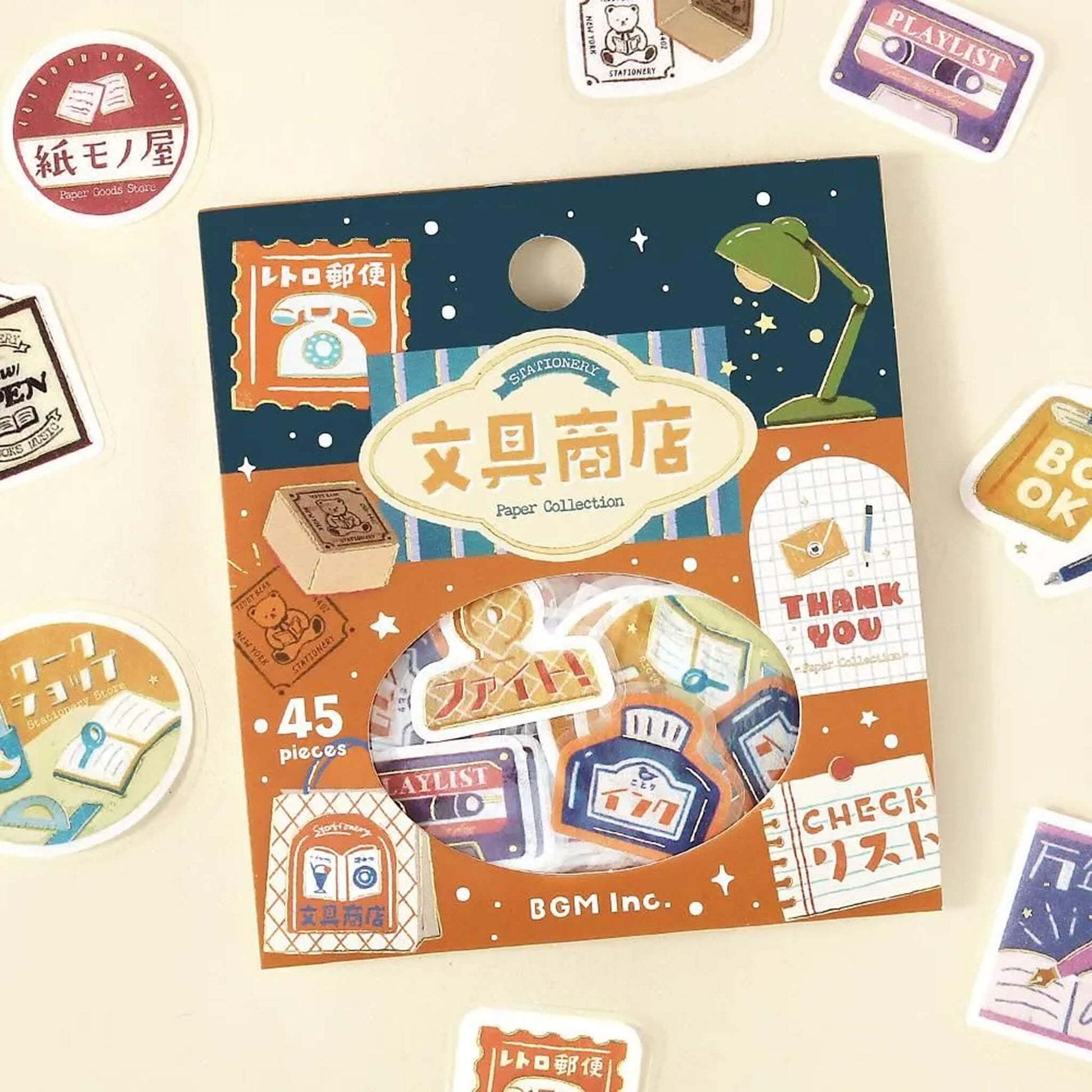 BGM Foil Flake Sticker Retro Sansaku - Stationery Shop - Flake Stickers
