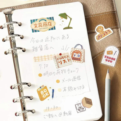 BGM Foil Flake Sticker Retro Sansaku - Stationery Shop - Flake Stickers