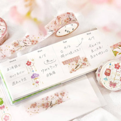 BGM Foil Washi Tape 2026 Sakura Limited - Sakura Decorations [15mm Width] - Washi Tapes