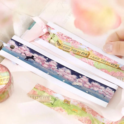 BGM Foil Washi Tape 2026 Sakura Limited - Sakura in Bloom Along the Railway [20mm Width] - Washi Tapes