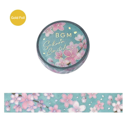 BGM Foil Washi Tape 2026 Sakura Limited - Sakura Time [15mm Width] - Washi Tapes