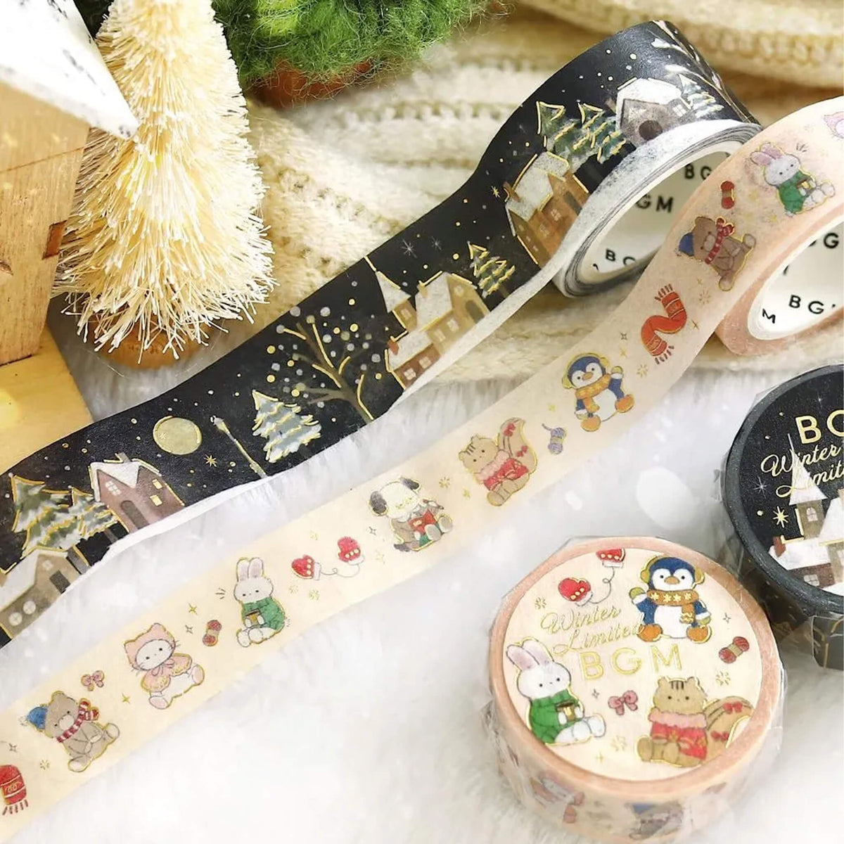BGM Foil Washi Tape 2026 Winter Limited - A Snowy Night - Washi Tapes