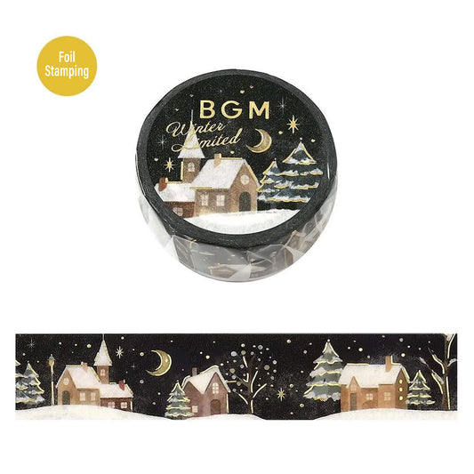 BGM Foil Washi Tape 2026 Winter Limited - A Snowy Night - Washi Tapes