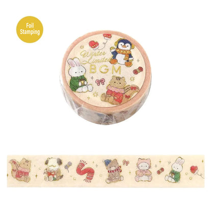 BGM Foil Washi Tape 2026 Winter Limited - Animals Getting Ready for Winter - Washi Tapes
