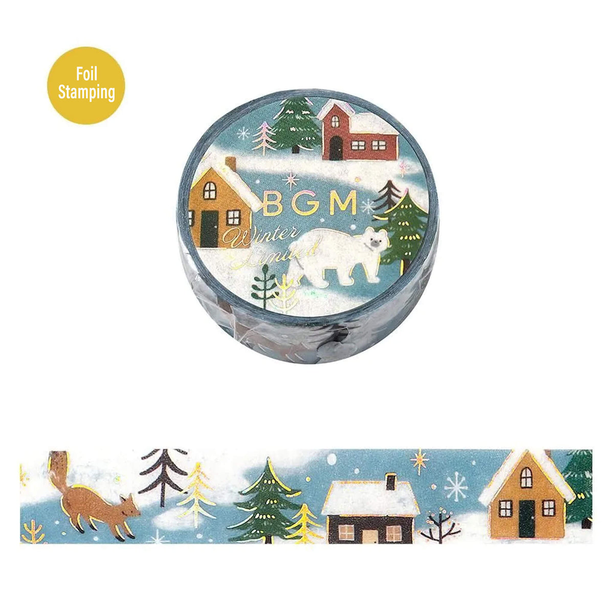 BGM Foil Washi Tape 2026 Winter Limited - Nordic Winter Scenery - Washi Tapes