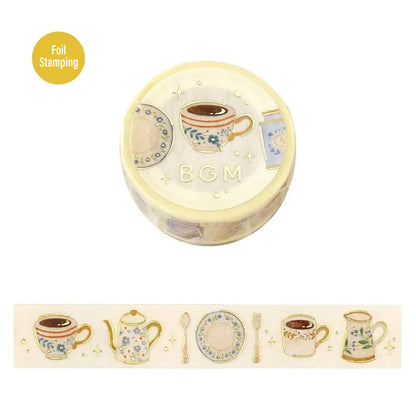 BGM Foil Washi Tape - Afternoon Tea Set - Washi Tapes