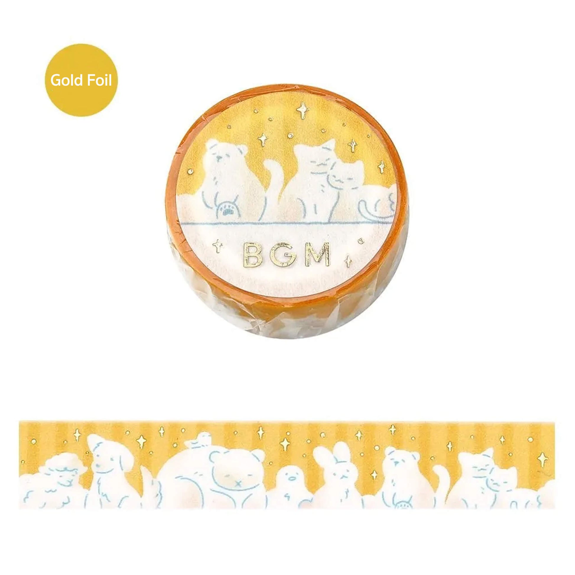 BGM Foil Washi Tape - Animal Day - Washi Tapes