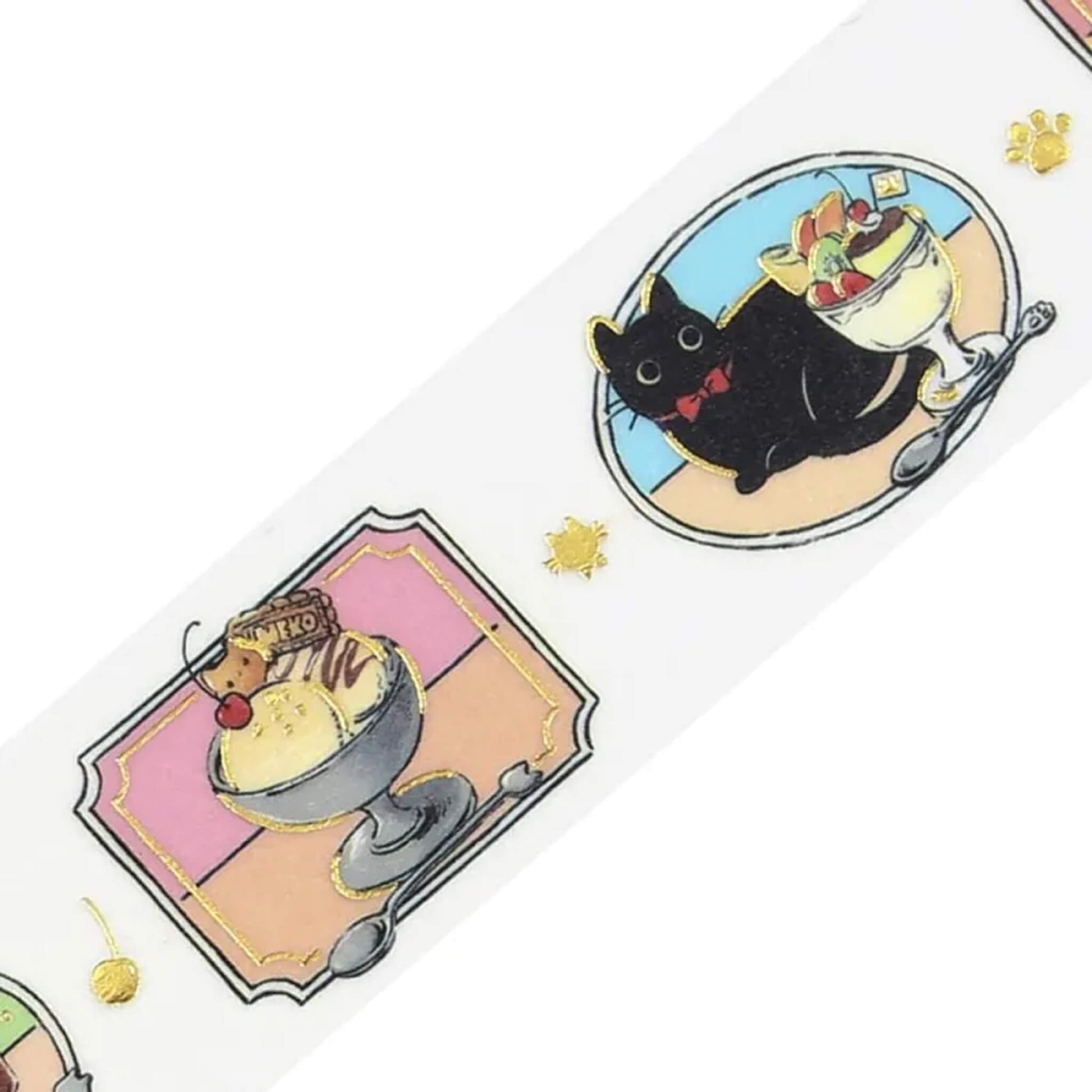 BGM Foil Washi Tape Black Cat Café - Today's Menu - Washi Tapes