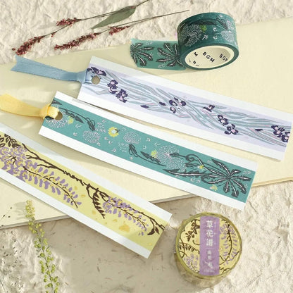 BGM Foil Washi Tape Botanical Notes - Dandelion - Washi Tapes