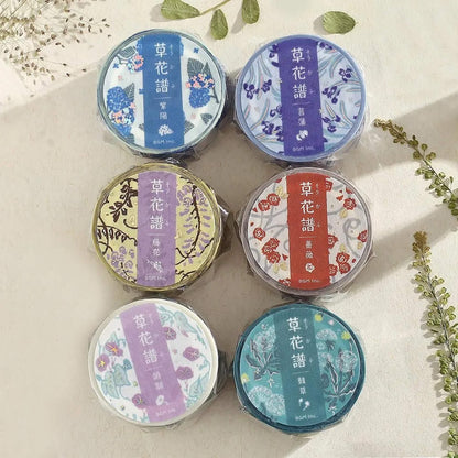 BGM Foil Washi Tape Botanical Notes - Iris - Washi Tapes