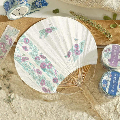 BGM Foil Washi Tape Botanical Notes - Morning Glory - Washi Tapes