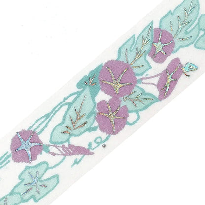 BGM Foil Washi Tape Botanical Notes - Morning Glory - Washi Tapes