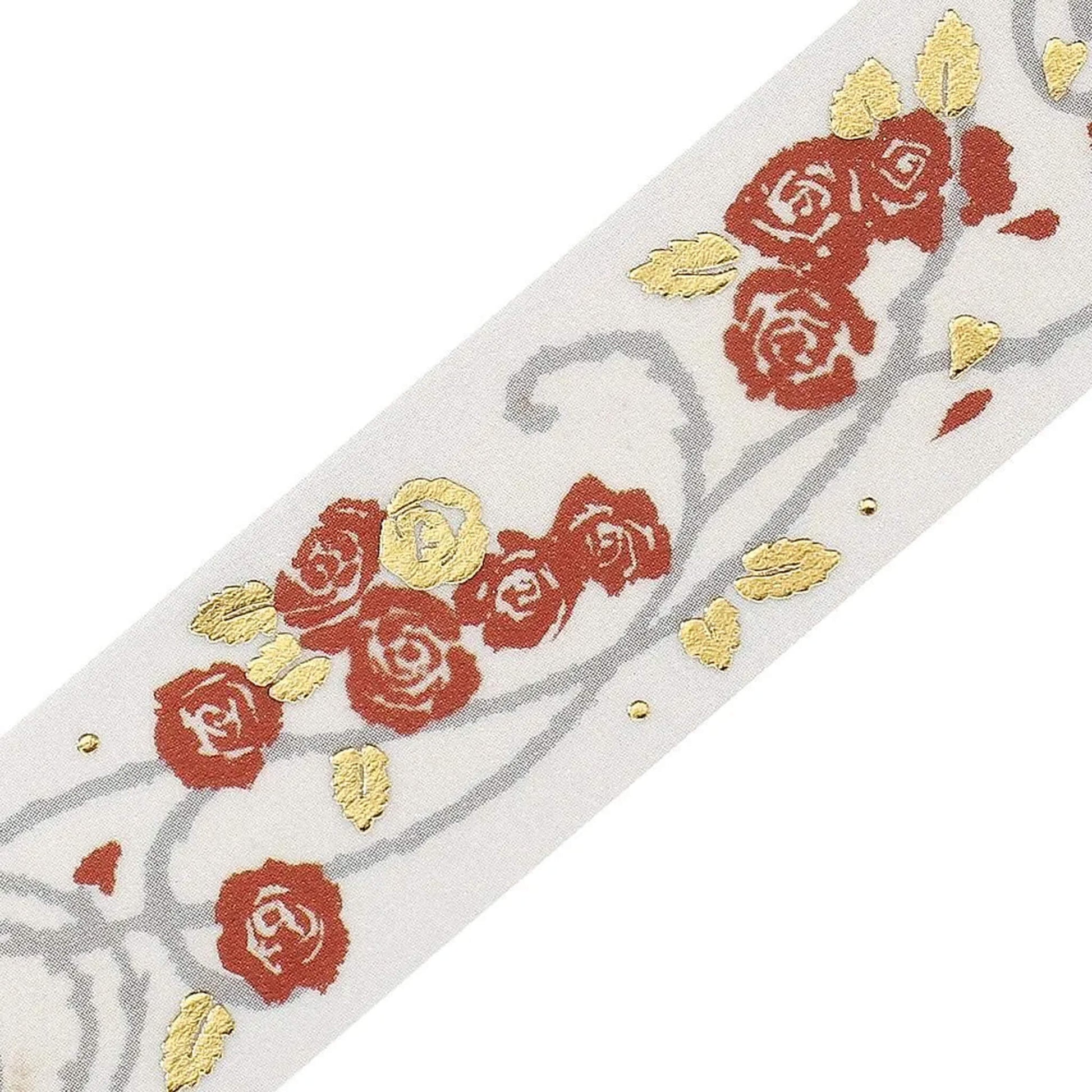 BGM Foil Washi Tape Botanical Notes - Rose - Washi Tapes