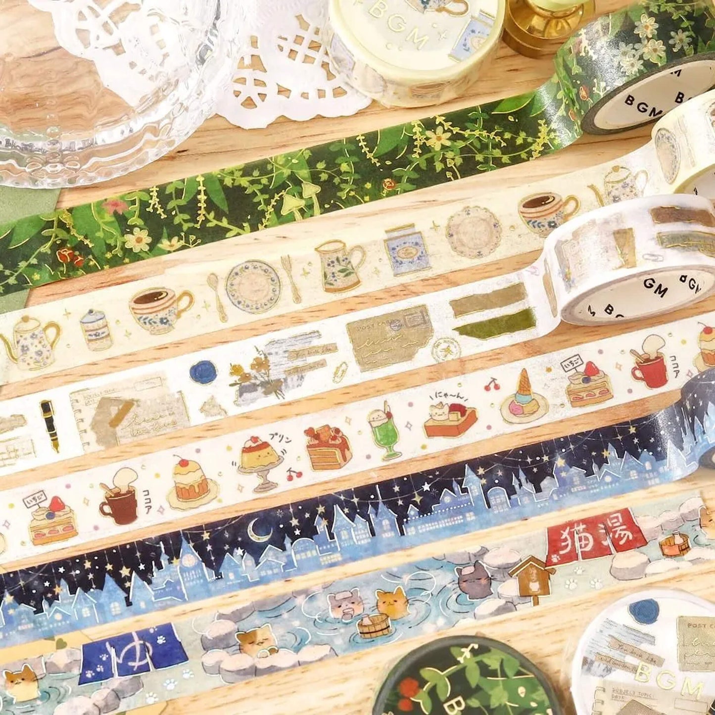 BGM Foil Washi Tape - Cafe Time - Washi Tapes
