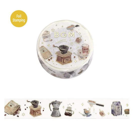 BGM Foil Washi Tape - Enjoy CAFE - Washi Tapes