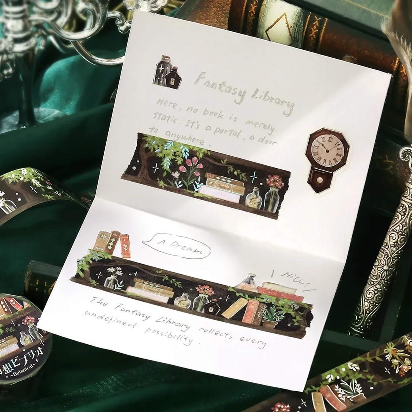 BGM Foil Washi Tape Fantasy Biblio - Botanical - Washi Tapes