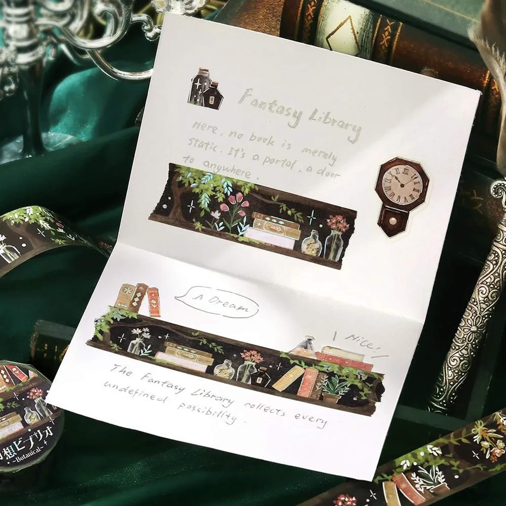 BGM Foil Washi Tape Fantasy Biblio - Botanical - Washi Tapes