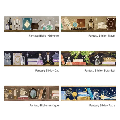 BGM Foil Washi Tape Fantasy Biblio - Travel - Washi Tapes