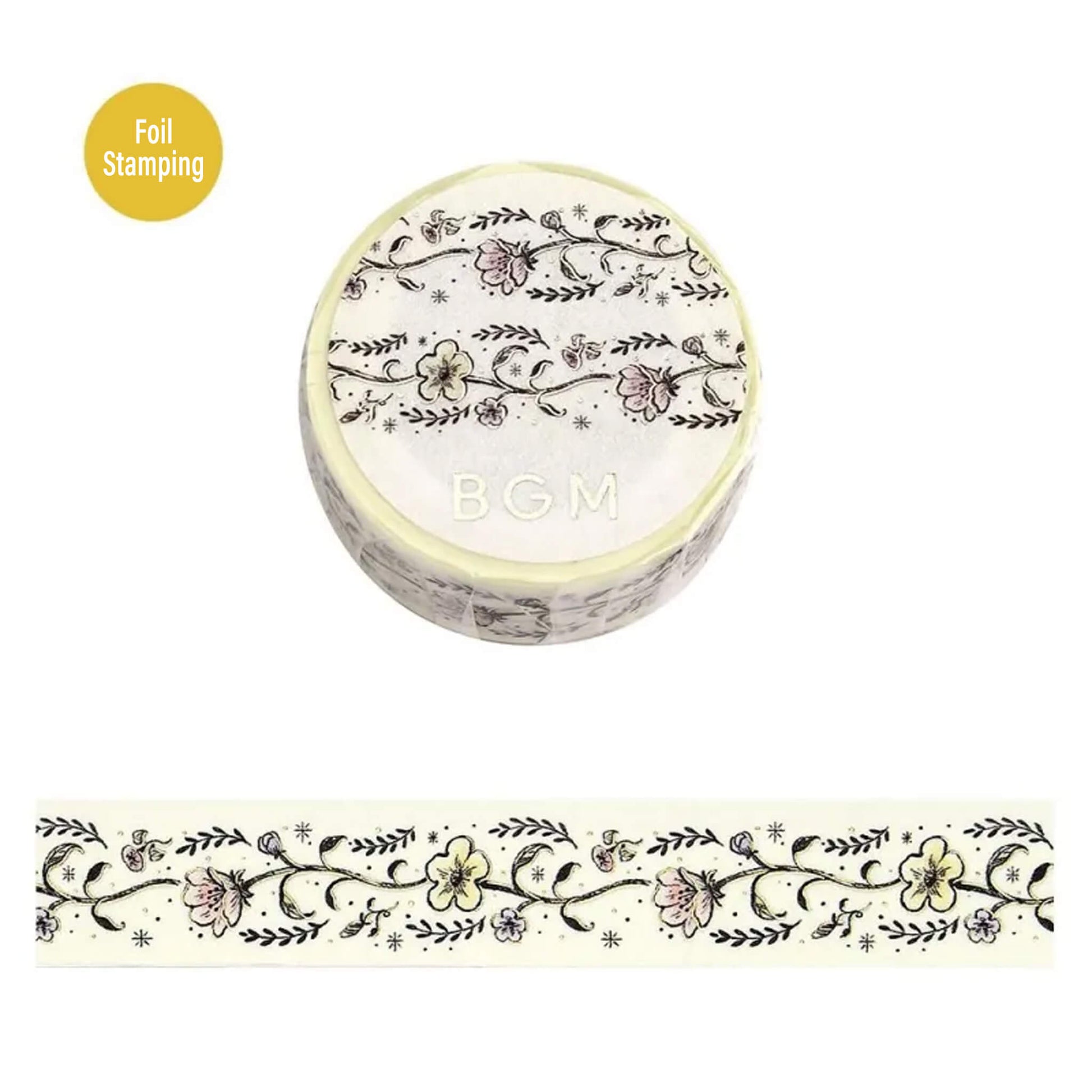 BGM Foil Washi Tape - Flower Sketch - Washi Tapes