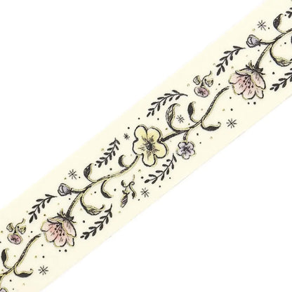 BGM Foil Washi Tape - Flower Sketch - Washi Tapes