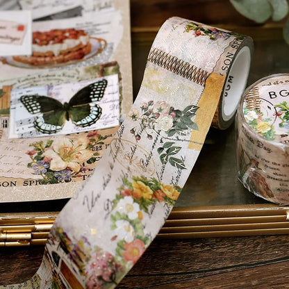 BGM Foil Washi Tape Invitation to Romance - Flower - Washi Tapes