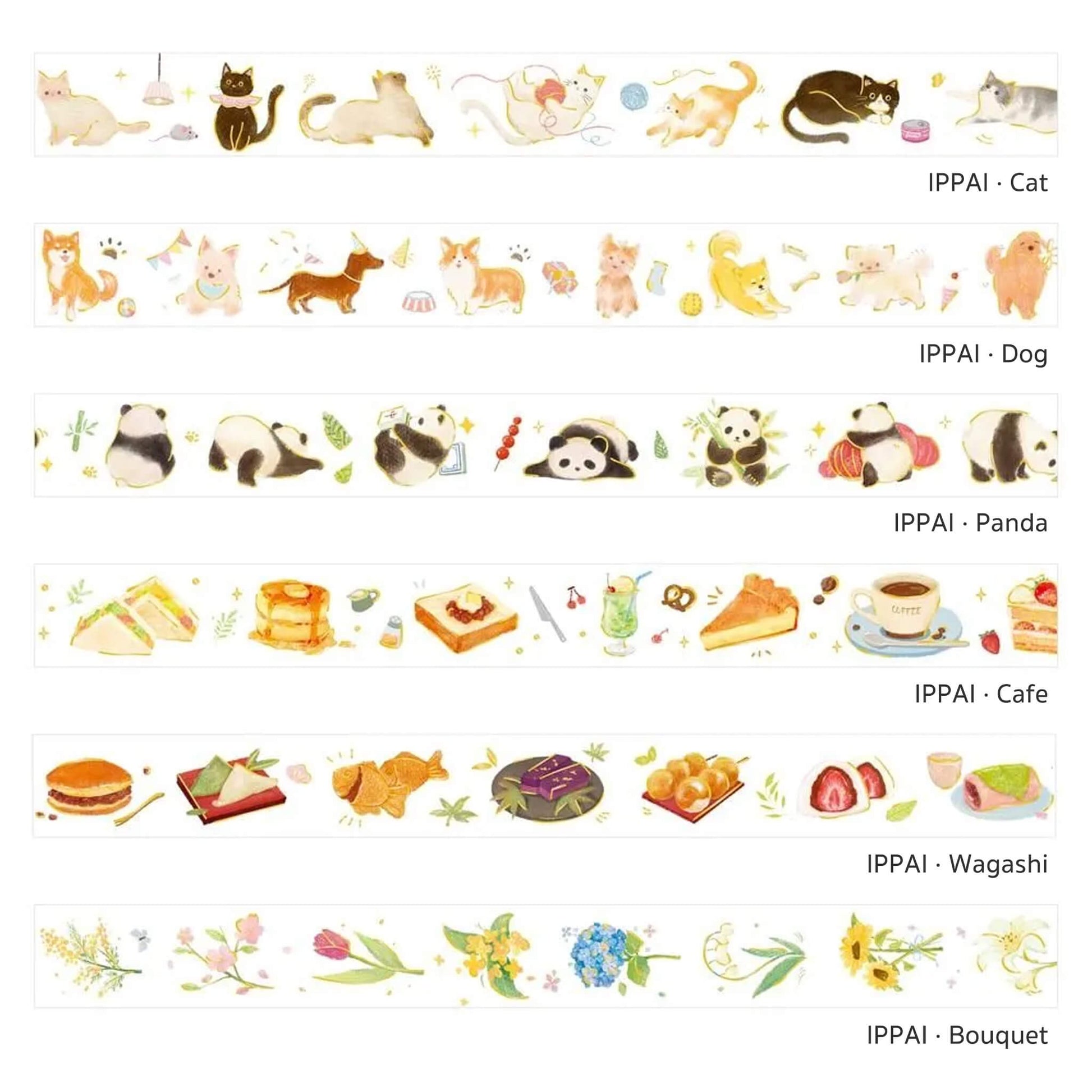 BGM Foil Washi Tape IPPAI - Bouquet - Washi Tapes