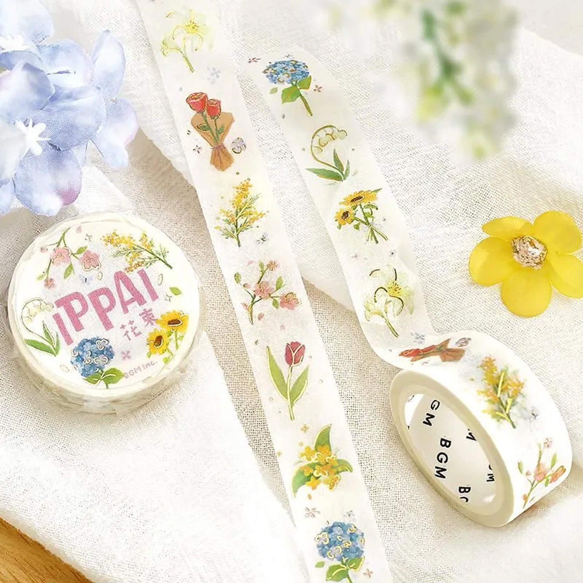 BGM Foil Washi Tape IPPAI - Bouquet - Washi Tapes