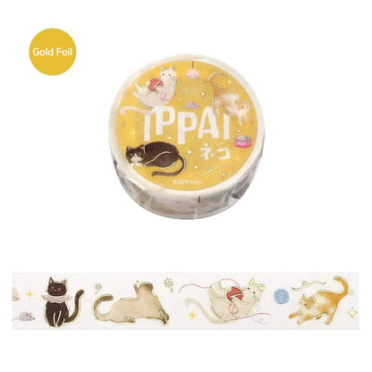 BGM Foil Washi Tape IPPAI - Cat - Washi Tapes