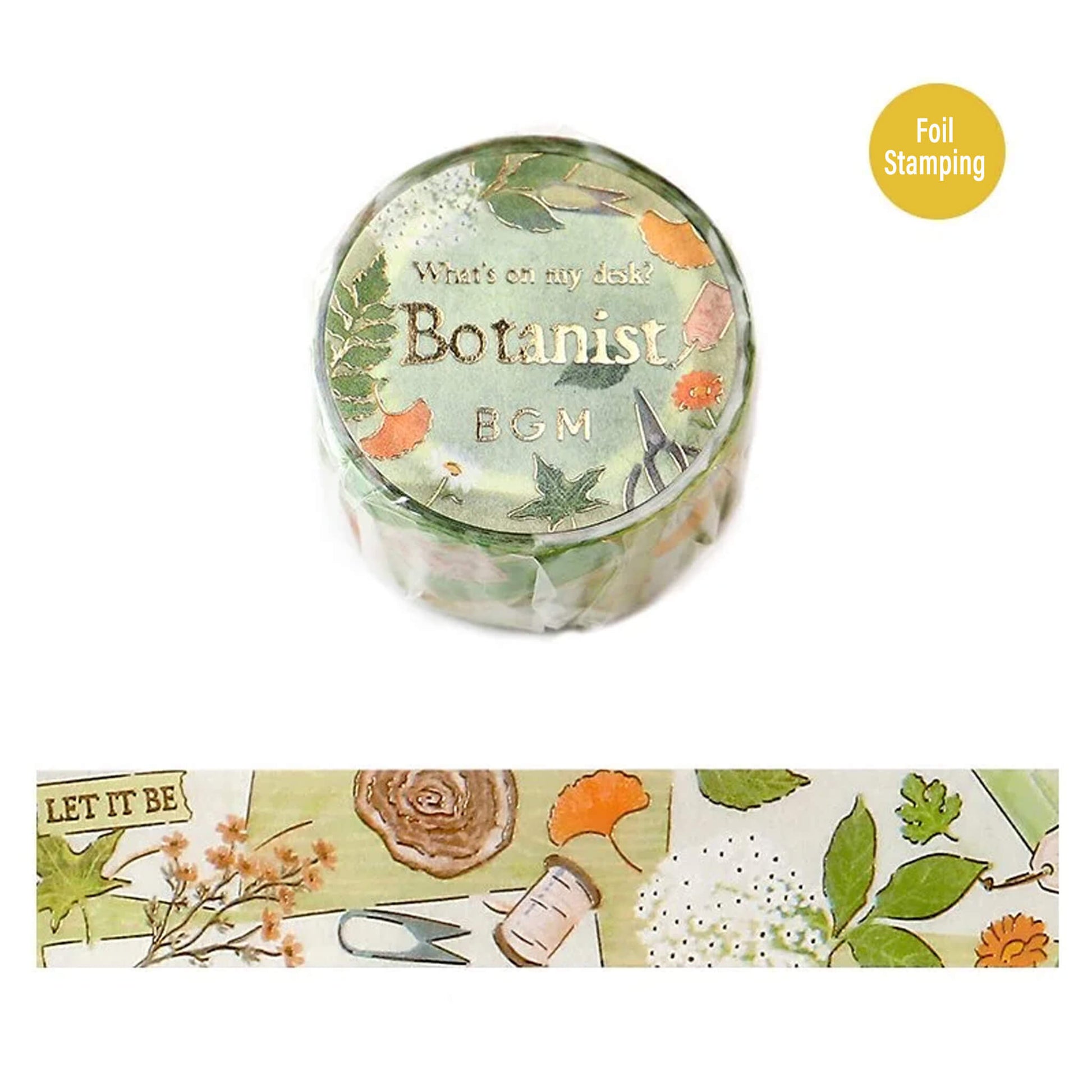 BGM Foil Washi Tape My Desk - Botanist - Washi Tapes