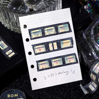 BGM Foil Washi Tape - Night Train Through the Stars - Washi Tapes
