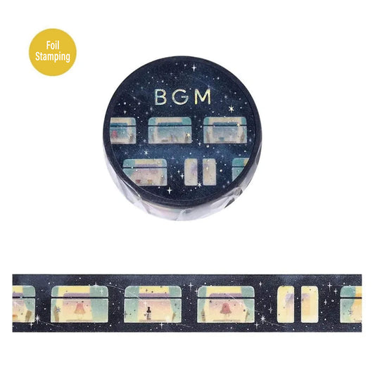 BGM Foil Washi Tape - Night Train Through the Stars - Washi Tapes