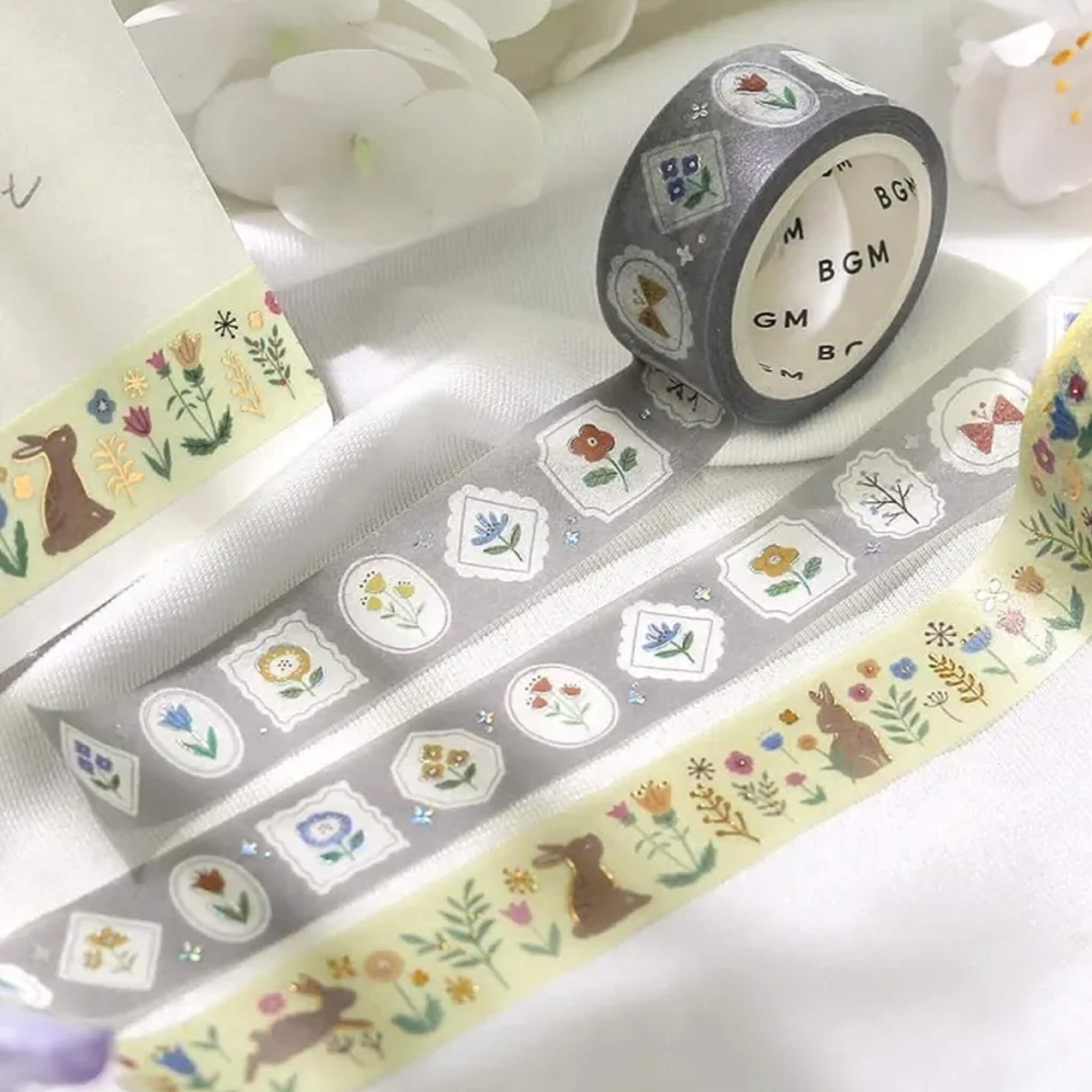 BGM Foil Washi Tape Nordic Forest - Flower Frame - Washi Tapes