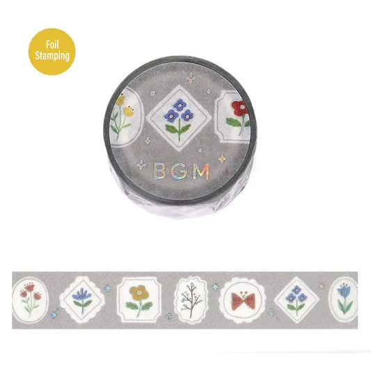 BGM Foil Washi Tape Nordic Forest - Flower Frame - Washi Tapes