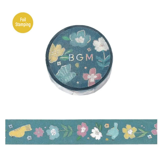 BGM Foil Washi Tape Nordic Forest - Flower Melody - Washi Tapes