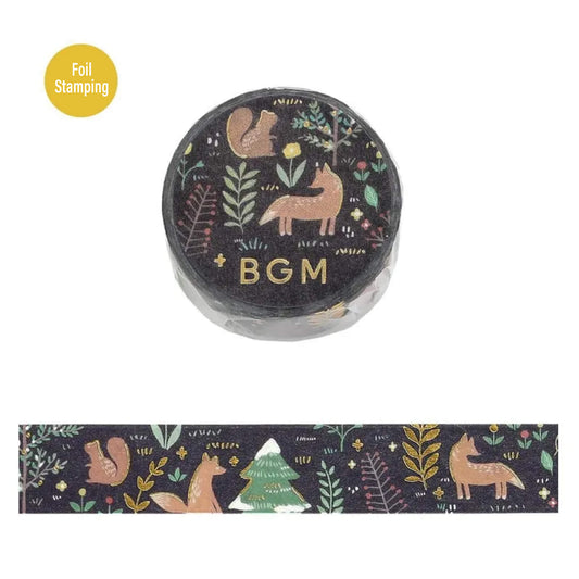BGM Foil Washi Tape Nordic Forest - Moonlit Forest - Washi Tapes