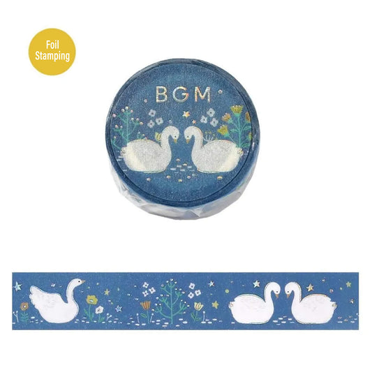 BGM Foil Washi Tape Nordic Forest - Swan Lake - Washi Tapes