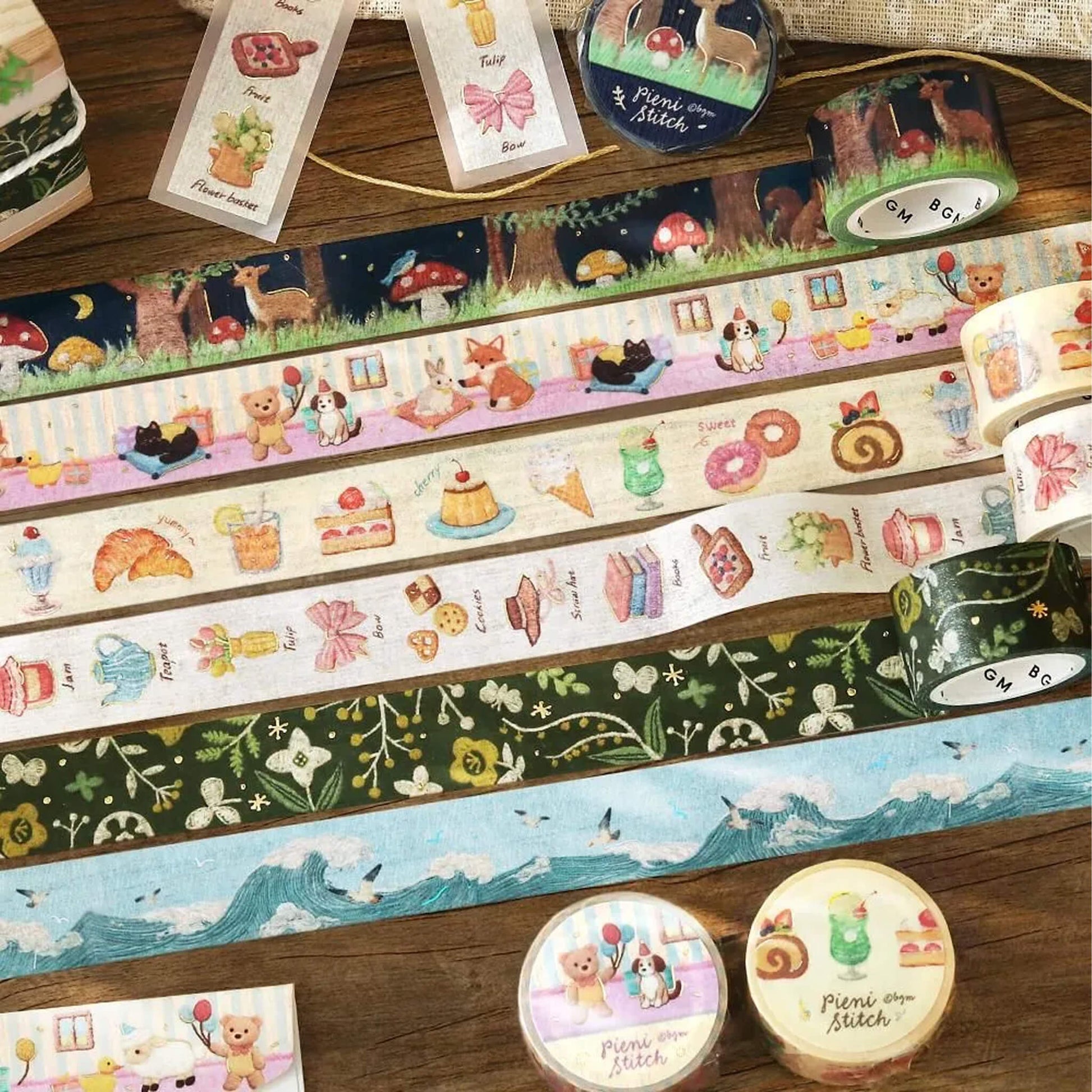 BGM Foil Washi Tape Pieni Stitch - Little Forest - Washi Tapes
