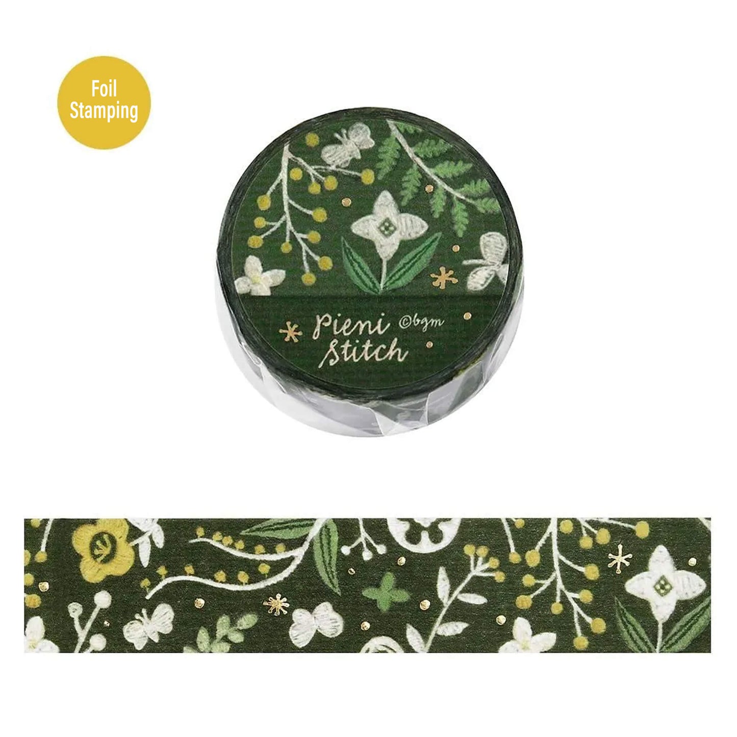 BGM Foil Washi Tape Pieni Stitch - Little Wildflowers - Washi Tapes